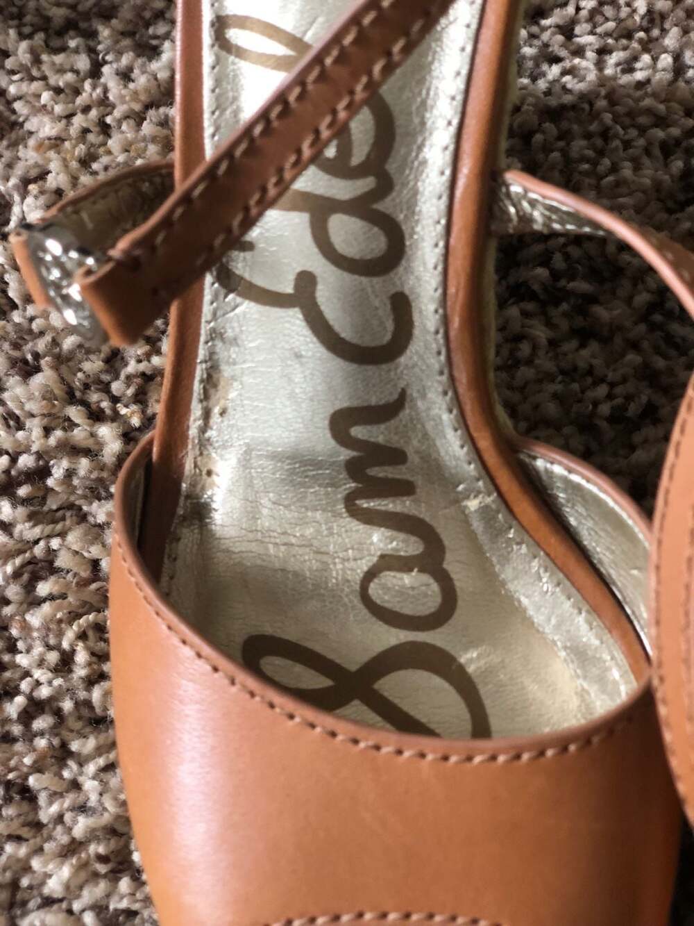 Sam Edelman Turner Leather Peep-Toe Espadrille Wedge Sandals - Picture 9 of 13